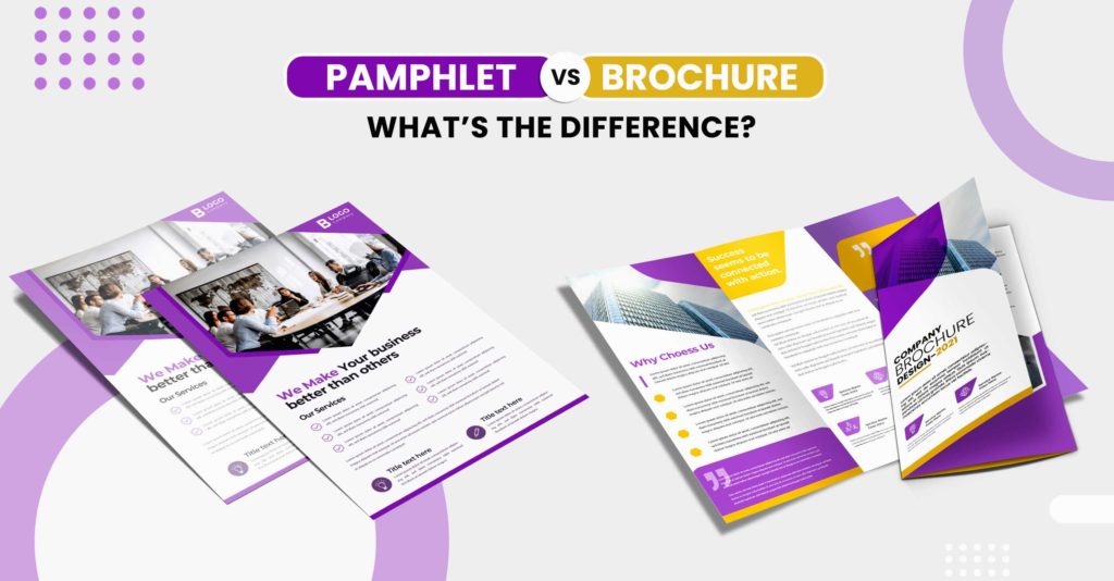 Difference between a Pamphlet and Brochure Design