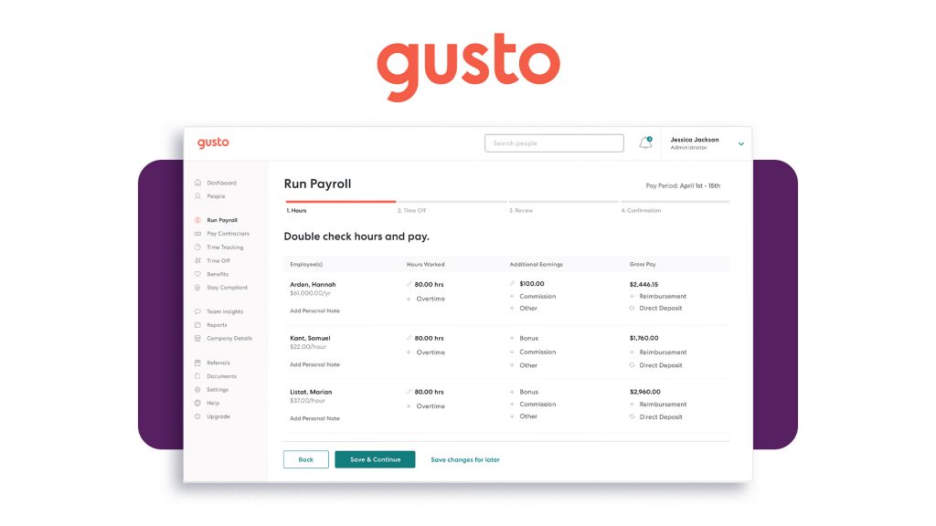 Gusto - Best HR Software Tools