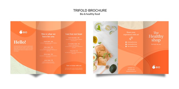 Color palette based tri fold brochure