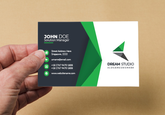 Business Card with Negative Spacing