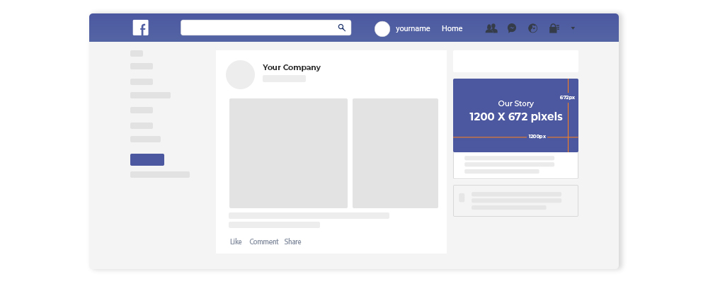 Facebook “Our Story” cover image template