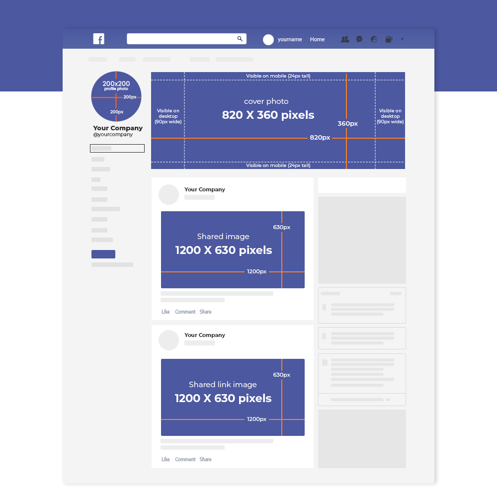 Facebook shared link image template