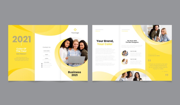 modern tri fold brochure color palette