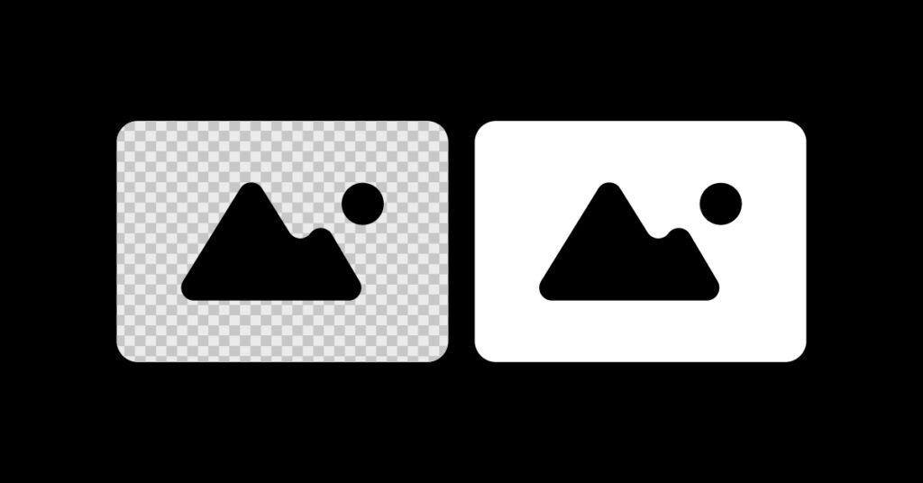 transparent and white background