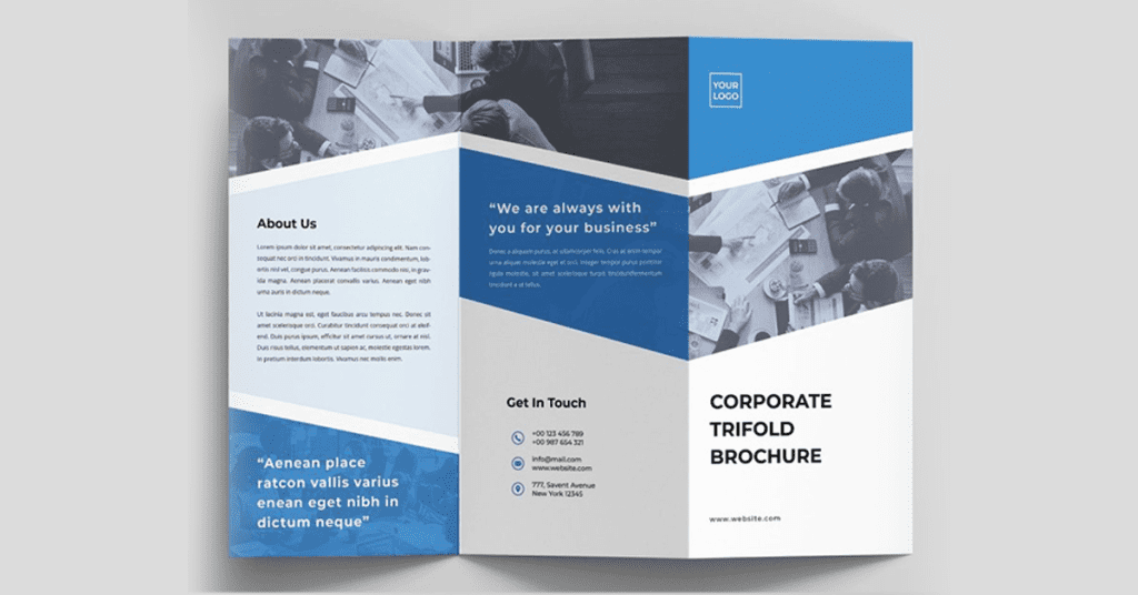 Fold-type company brochure example