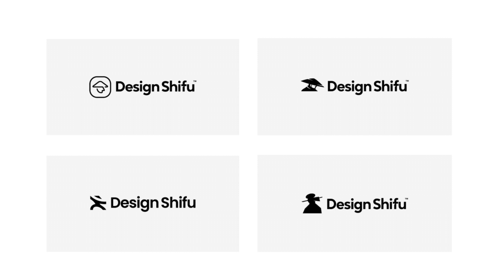 Design shifu logo evolution process sketches
