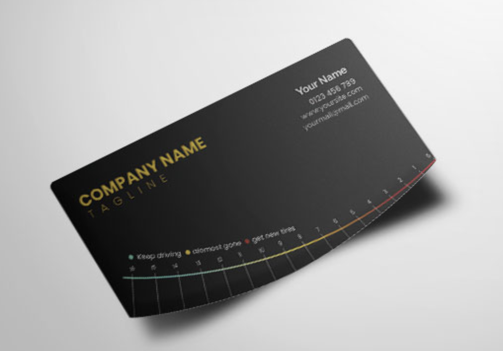 Tire Tread Depth Gauge Business Card