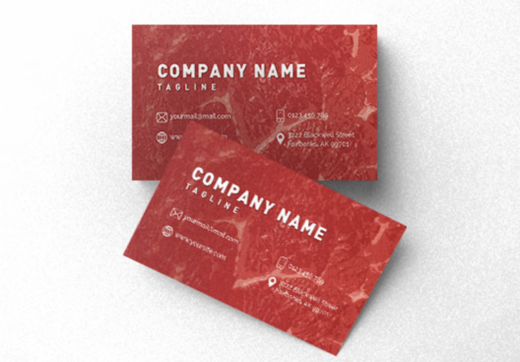 meat business card